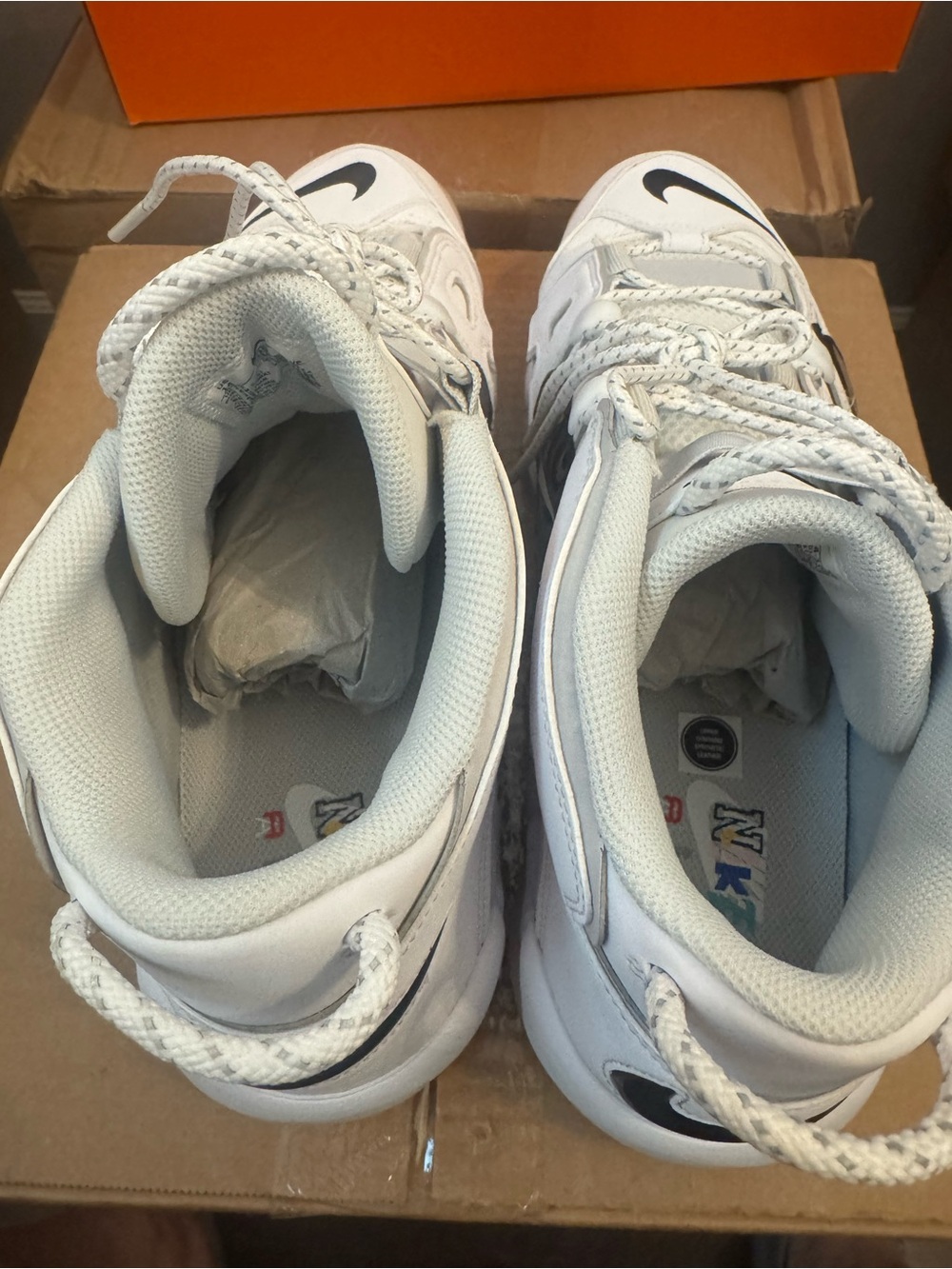 Size 14 - Nike Air More Uptempo '96 Copy Paste - White BRAND NEW in Nike Box - Picture 4 of 6